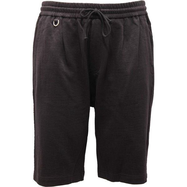 8828AN Bermuda Uomo Paolo Pecora Man Shorts Cotone/Linen Black-image