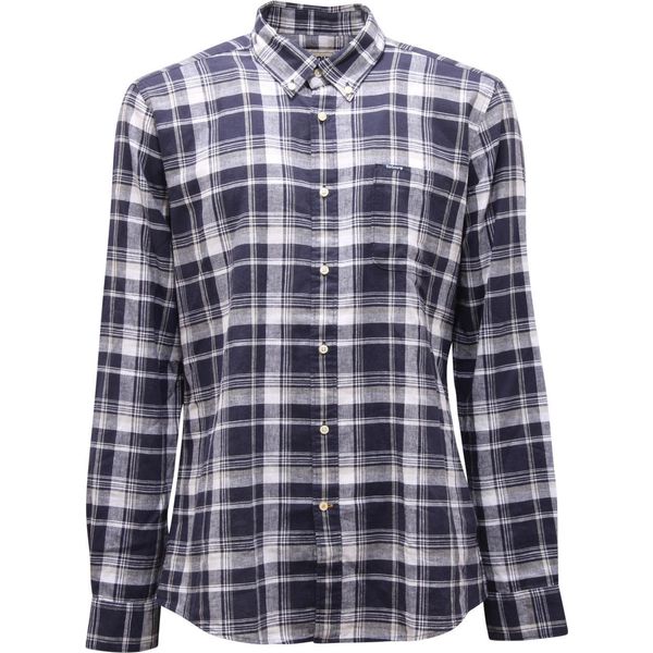 1227AS Camicia Uomo Barbour Ezra Tailored Man Linen/Cotone Shirt-image