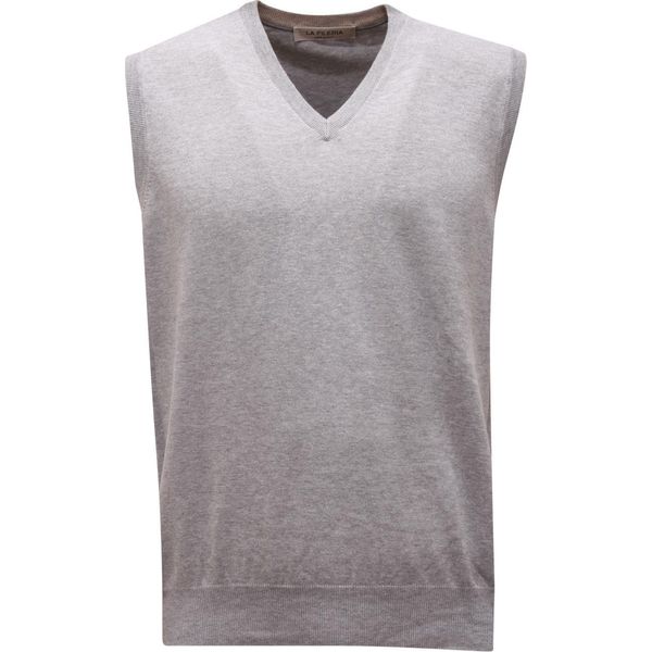 0451Av Gilet Uomo La Fileria Man Cotone V-Neck Sleeveless Sweater-image