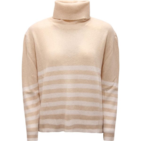 3010Az Dolcevita Donna Brebis Noir Woman Turtleneck Wool Blend Sweater-image