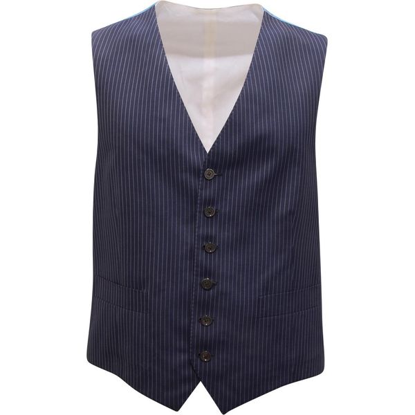 Gilet Uomo Caruso Man Wool Waistcoat Blue-image