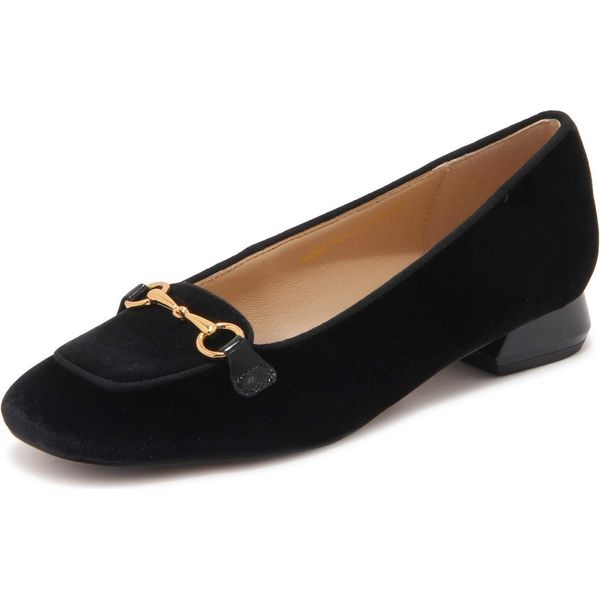 M5667 Mocassino Donna Emanuelle Vee Woman Velvet Loafer Black-image