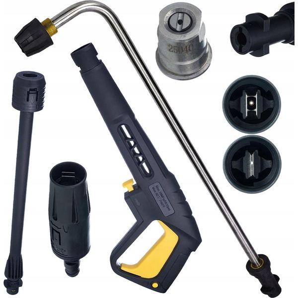 Rosfix Pistola Set Con Lancia Vario E Lancia Angolata 800 Mm – Ricambio Per Idropulitrici KäRcher K2 – K7 | Baionetta E Click Connect | 160 Bar, M18-image
