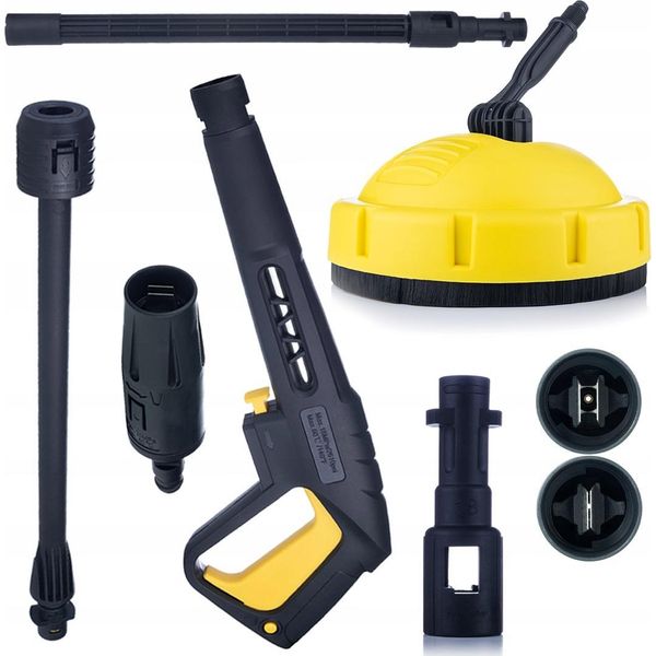 Rosfix Set Di Accessori Per Idropulitrice Ad Alta Pressione – Ricambio Per KäRcher K2 – K7 | Pistola Con Lancia Vario, Spazzola T-Racer-image