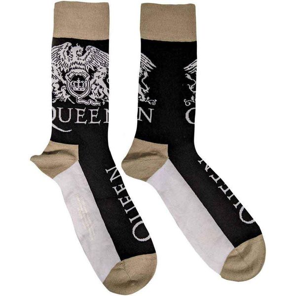 Queen - Calzini Alla Caviglia Per Uomo/Donna Unisex, Logo RO14686 (37 Eu - 40,5 Eu) (Nero)-image