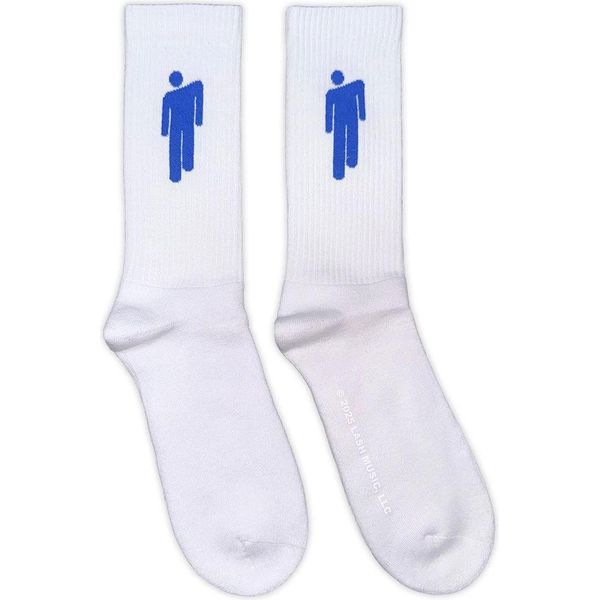 Billie Eilish - Calzini Alla Caviglia Per Uomo/Donna Unisex, In Spugna RO14640 (37 Eu - 40,5 Eu) (Bianco/Blu)-image