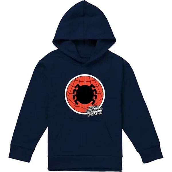 Spider-Man - Felpa Con Cappuccio "Friendly Neighbourhood"" Per Bambini, Pullover TV23294 (128) (Navy)"-image
