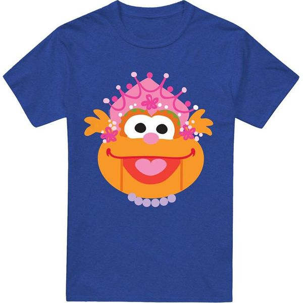 Sesame Street - Maglietta Per Uomo/Donna Unisex, Disegno Natalizio TV23718 (3XL) (Blu Reale)-image