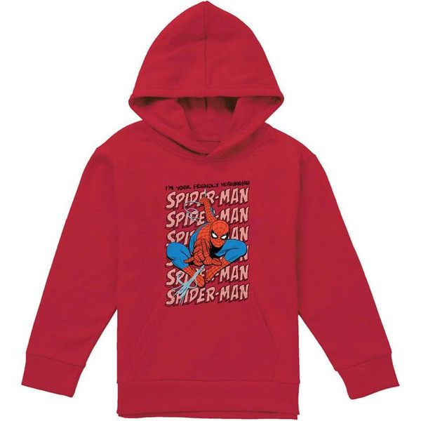 Spider-Man - Felpa Con Cappuccio "Thwip"" Per Bambini, Pullover TV23281 (128) (Rosso)"-image