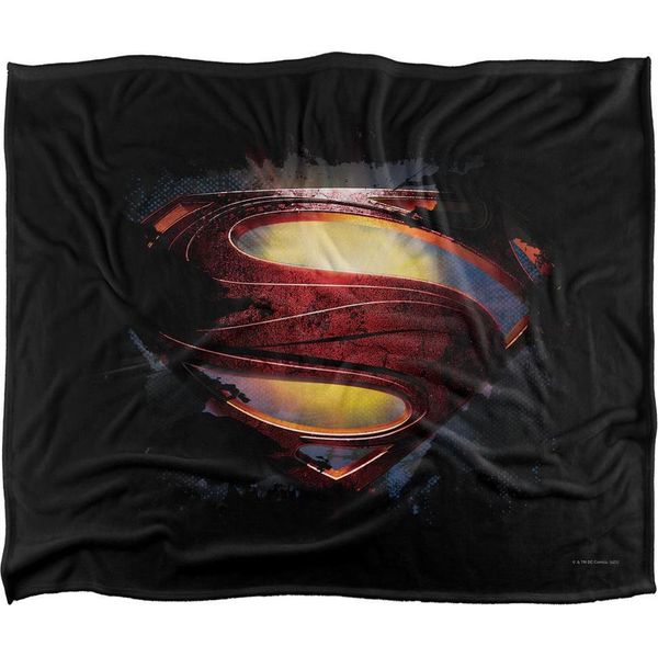 Superman - Coperta Con Scudo "Uomo D'acciaio"", Setosa E Morbida TV23629 (Taglia Unica) (Nero/Colore)"-image
