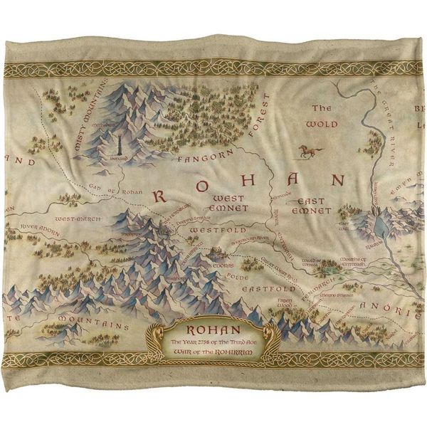 Il Signore Degli Anelli - Coperta Di Carta "La Guerra Dei Rohirrim"", Setosa, Supermorbida TV23634 (Taglia Unica) (Beige/Verde)"-image
