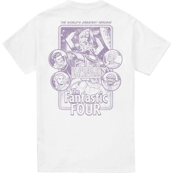 Fantastici Quattro - Maglietta "In Search Of"" Per Uomo/Donna Unisex, Stampa Sul Retro TV23769 (L) (Bianco)"-image