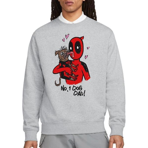 Deadpool & Wolverine - T-Shirt Unisex Uomo/Donna, Manica Lunga TV23564 (M) (Grigio Screziato)-image