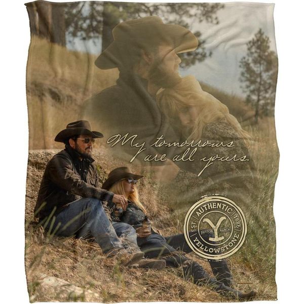 Yellowstone - Coperta "My Tomorrows Are All Yours"", Setosa, Supermorbida TV23681 (Taglia Unica) (Colorato)"-image