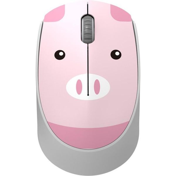 Inf Mouse Wireless Cartone - Maiale Rosa: Mini Mouse Computer 2.4G Wireless-image