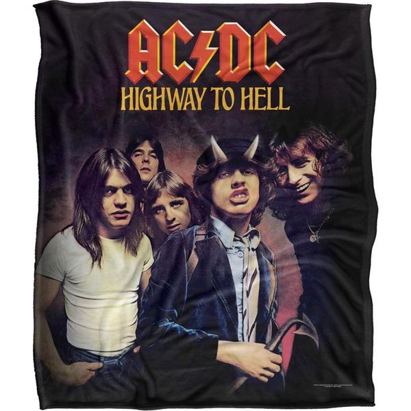 Ac/Dc - Coperta "Highway To Hell"", Setosa, Supermorbida TV23800 (Taglia Unica) (Colorato)"-image