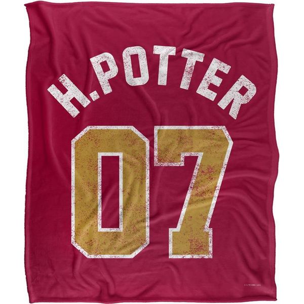 Harry Potter - Coperta Da Giacca Del College Americano, Setosa E Morbida TV23591 (Taglia Unica) (Rosso/Oro/Bianco)-image