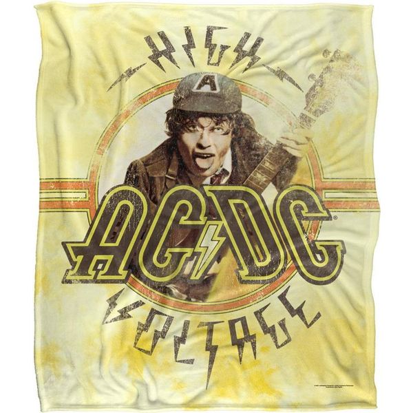 Ac/Dc - Coperta Batik "High Voltage"", Setosa, Super Morbida TV23819 (Taglia Unica) (Multicolore)"-image