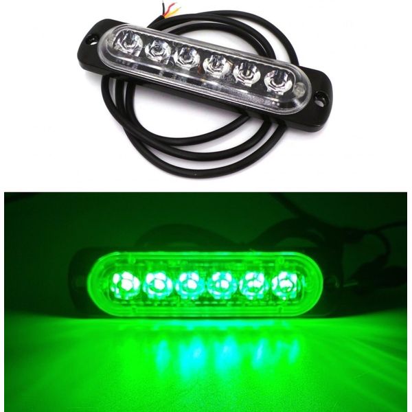 Indicatore Luminoso Flash 6 Led 12V-24V, Verde-image