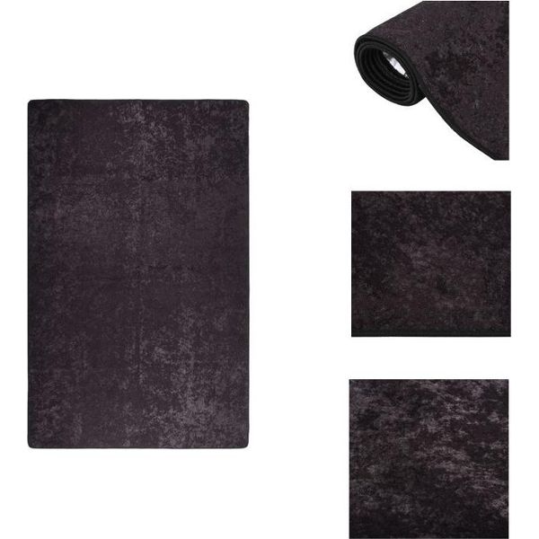 Vidaxl Tappeto Lavabile 160X230 Cm Antracite Antiscivolo - Tappeti-image
