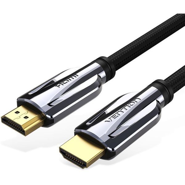 Vention Cavo Hdmi 2.1 8K In Nylon Intrecciato 1,5 M Nero Tipo Metallo-image
