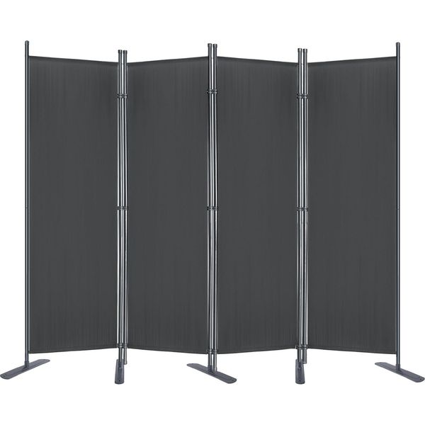 Yuenfong Schermo Divisorio Da Parete 225Cm X 180Cm Schermo Divisorio Pieghevole Regolabile (Grigio Scuro)-image