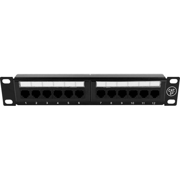 Pannello Patch Alantec 12 Porte Utp 10" 1U Cat 5E Nero"-image