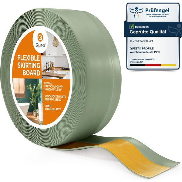 Quest Strisce Per Pavimenti In Pvc 50X20Mm, 20M, Strisce Autoadesive Per Pavimenti, Per Tutti I Tipi Di Superfici, Verde Chiaro-image