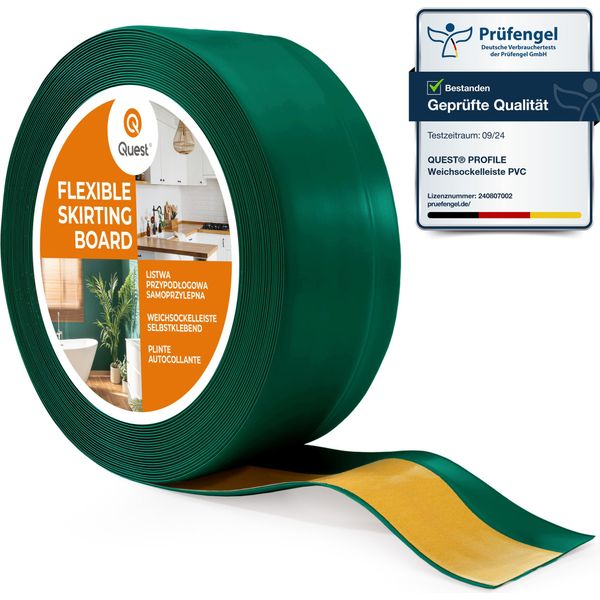 Quest Strisce Per Pavimenti In Pvc 50X20Mm, 5M, Strisce Autoadesive Per Pavimenti, Per Tutti I Tipi Di Superfici, Verde-image