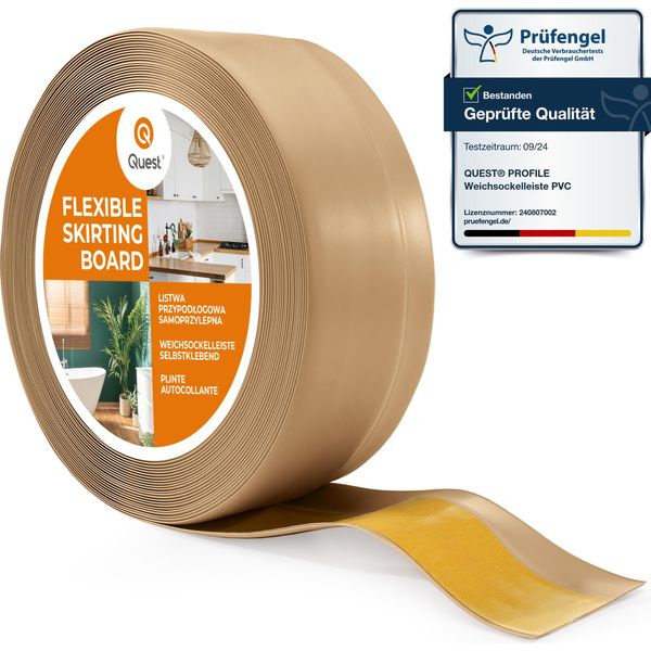 Quest Strisce Per Pavimenti In Pvc 50X20Mm, 20M, Strisce Autoadesive Per Pavimenti, Per Tutti I Tipi Di Superfici, Sabbiose-image