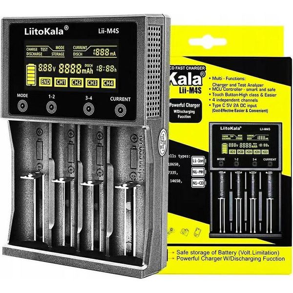 Liitokala Lii-M4S Caricatore Universale Per Batterie Aaa 18650-image