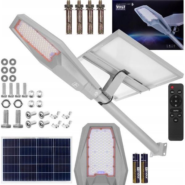 Lampione Solare A Led 1200W 40Ah Lanterna A Palo Da Giardino All'aperto-image