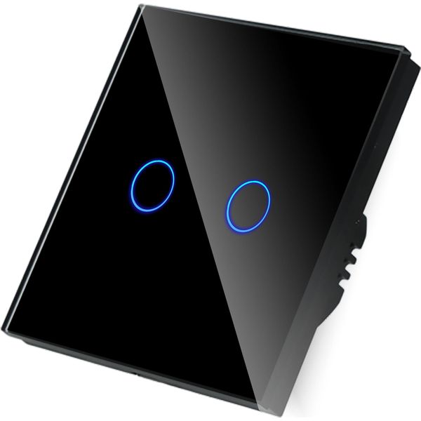 Interruttore A Doppio Tocco Wi-Fi + Bl Nero Con N__-image