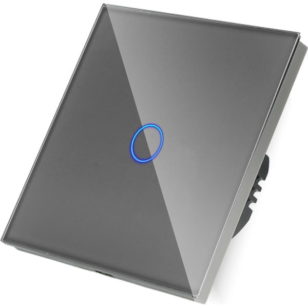 Interruttore Tattile Zigbee Singolo Grigio Senza N__-image