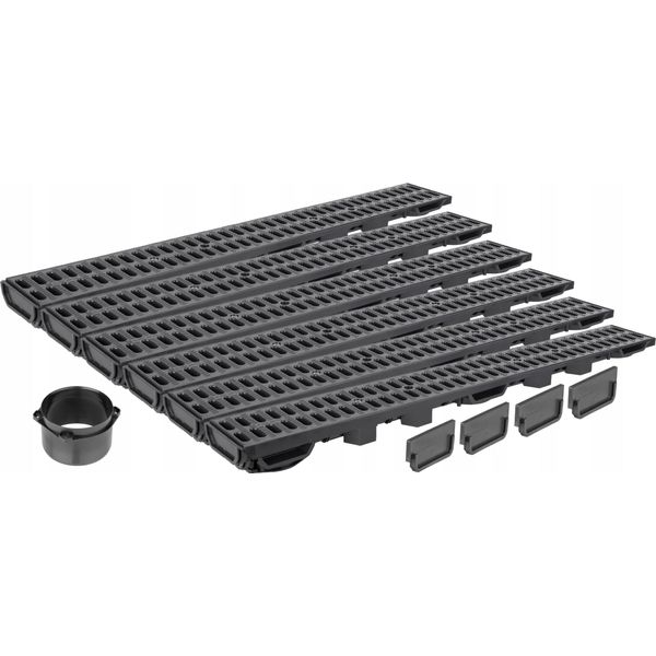 Linea Di Scarico H55 Griglia In Plastica Fino A 1,5 Tonnellate A15 Set 6M Aquer-image