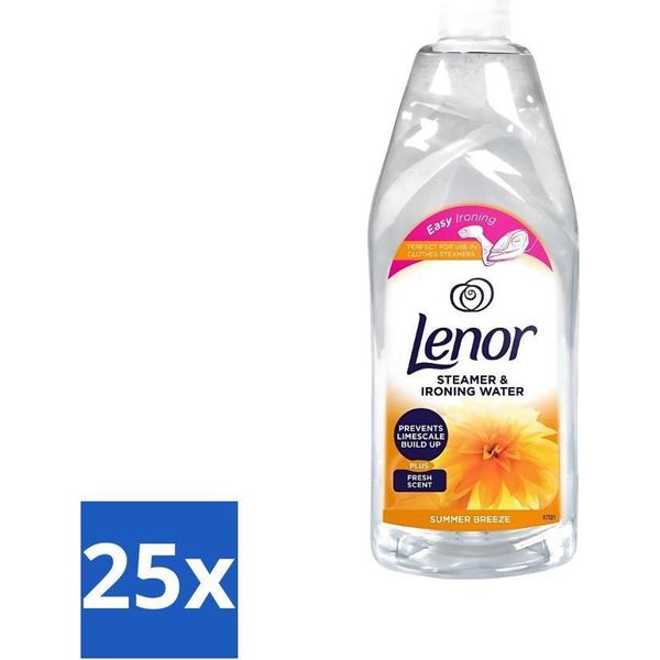 Lenor Acqua Da Stiro Summer Breeze 1 Litro - Confezione Risparmio - 25 Pezzi-image