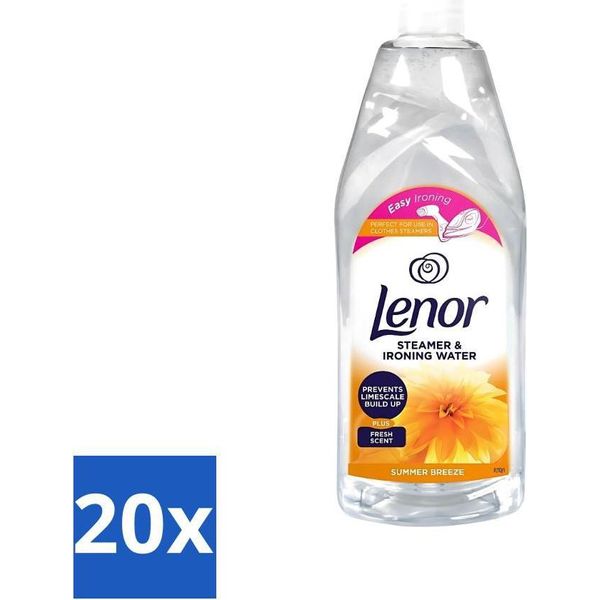 Lenor Acqua Da Stiro Summer Breeze 1 Litro - Confezione Risparmio - 20 Pezzi-image