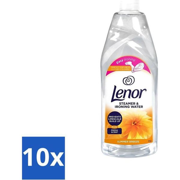 Lenor Acqua Da Stiro Summer Breeze 1 Litro - Confezione Risparmio - 10 Pezzi-image