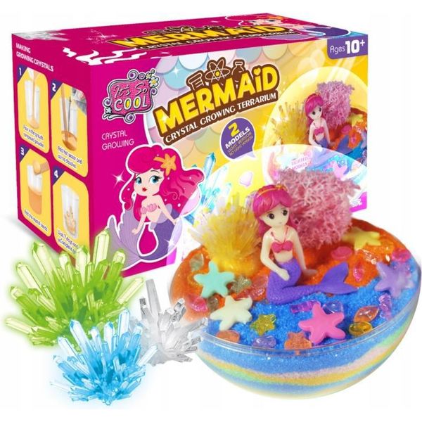 Led Crystal Growing Kit Educativo Creativo Acquario Mermaid Chemist-image