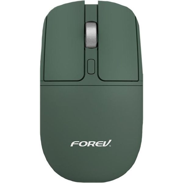 Inf Mouse Wireless 2.4G + Bluetooth Dual Mode, Click Silenzioso, Rotella Metallo Verde-image