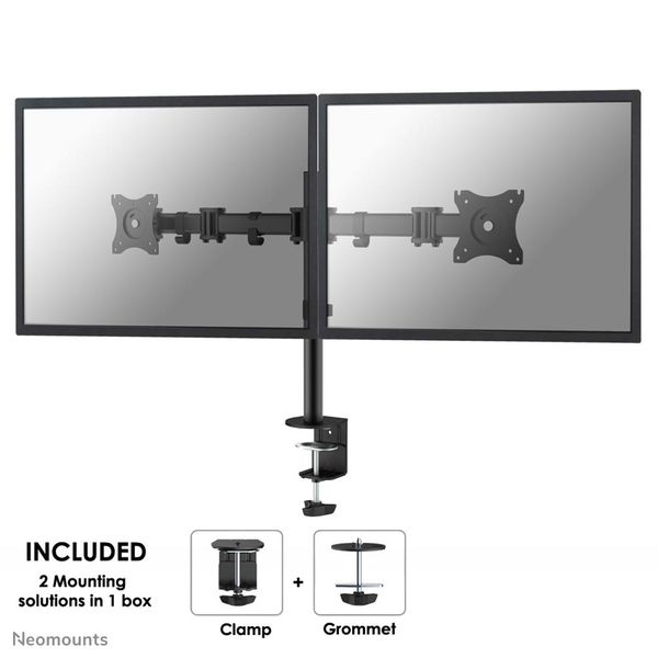Neomounts NM-D135DBLACK Supporto Da Tavolo Per Tv A Schermo Piatto 68,6 Cm (27") Nero"-image