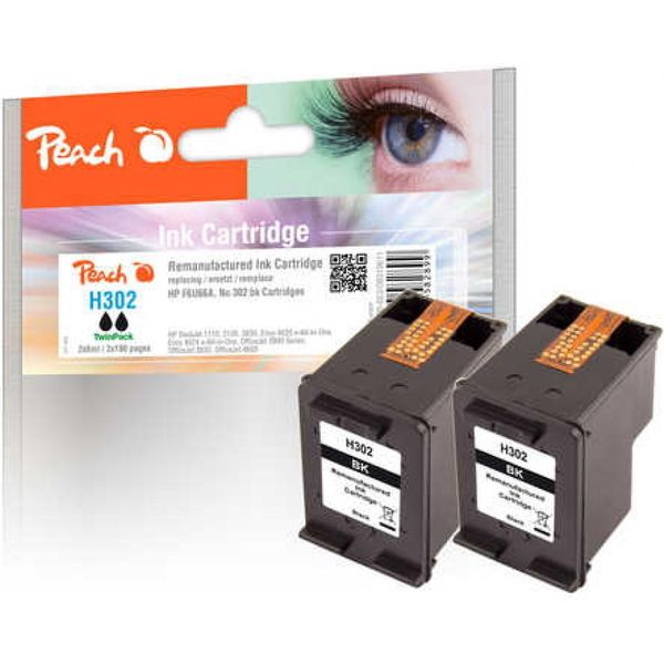 Peach PI300-653 - Inchiostro A Base Di Pigmento - Nero - Hp - Multi Pack - Hp Deskjet 1110 Hp Deskjet 2100 Series Hp Deskjet 2130 Hp Deskjet 2132 Hp Deskjet 2134 Hp Deskjet... - 6 Ml-image
