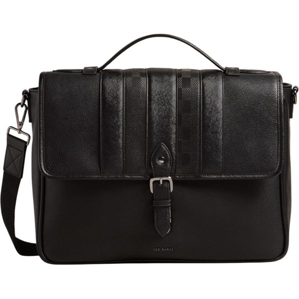 Ted Baker Cartella Borsa Da Ufficio Con Scomparto Per Laptop Wayvees House Checkpoliuretanosatchel Briefcase Black Nero-image