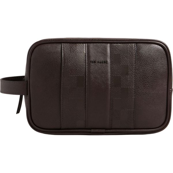 Ted Baker Borsa Da Toilette Waydee House Checkpoliuretanowashbag Brown - Choc Marrone Scuro-image