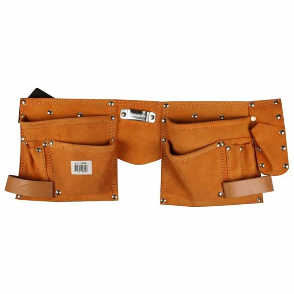 Benson Tools 004365 Cintura Porta Attrezzi In Pelle Con Tasche E Passanti-image