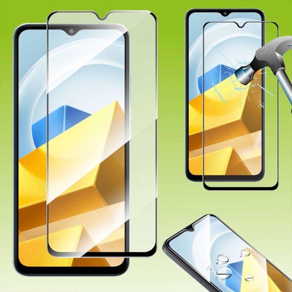 Per Xiaomi Poco M5 3D Display Full Lcd H9 Temperato Schermo Protettore Di Vetro Nuovo-image