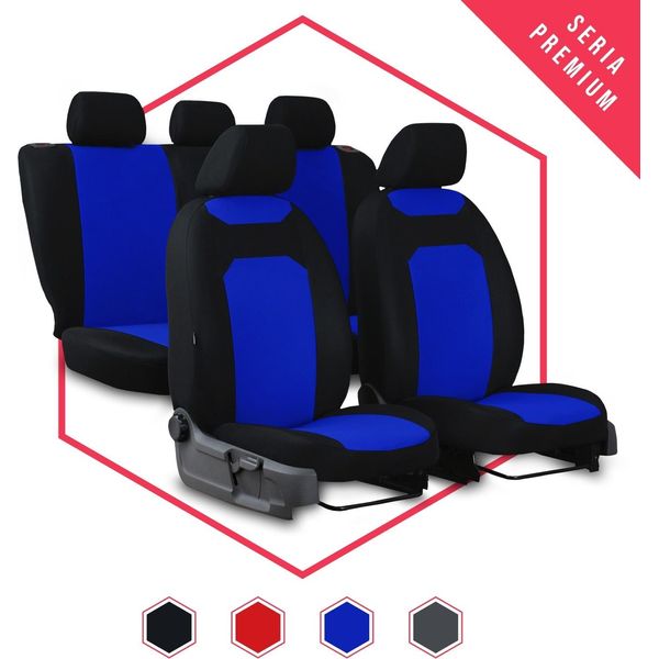 Coprisedili Auto Coprisedili Universali Per Hyundai I20 Ii Blu Auto Set Nuovo-image