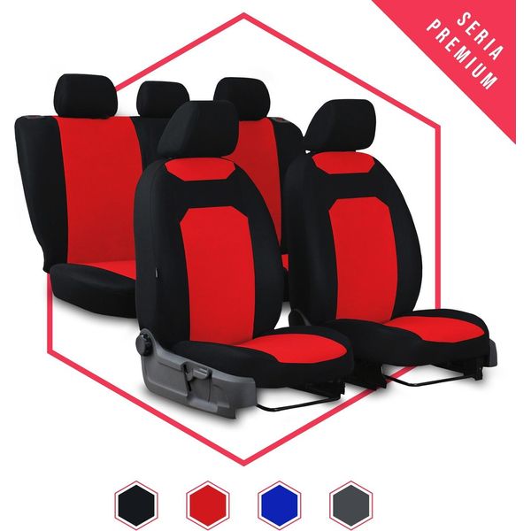 Coprisedili Auto Coprisedili Universali Per Isuzu D-Max Ii Rosso Auto Set Nuovo-image