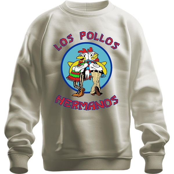 Los Pollos Hermanos Fast Food Serie Cult Fan Fanart Unisex Felpa Pullover, Natura, Xl-image