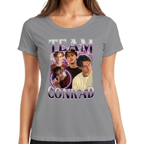 Team Conrad Fan Gift Fanclub Series Fan The Summer I Got Pretty Maglietta Da Donna, Grigio, S-image
